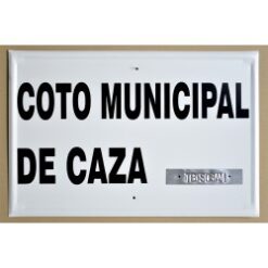 Tablilla Coto Municipal de Caza (Aragón) 50x33