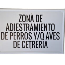 Tablilla ADIESTRAMIENTO DE PERROS Y/O AVES DE CETRERÍA 50x33 (Castilla la Mancha)